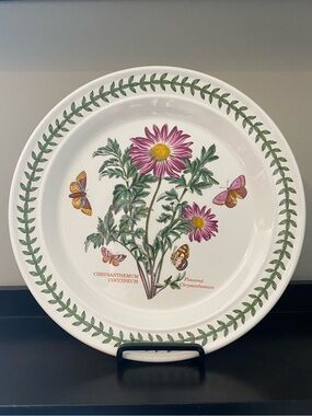 Portmeirion The Botanic Garden 1972 Flowered Chrysanthemum Dinner Plate